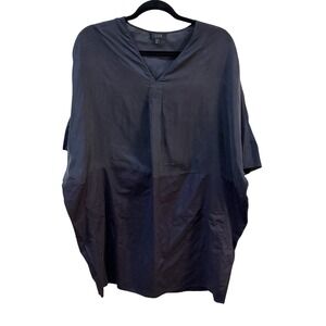 COS Navy Blue Silk‎ Cotton Paneled Unstructured Dress Size XS Oversized Capsule